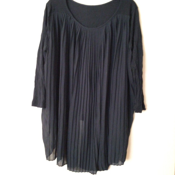 Vintage Club Monaco Pleated/Split Back Tunic Size M/M - Picture 5 of 6